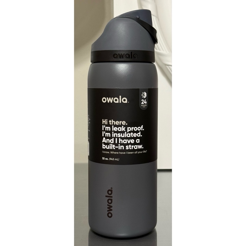 Owala 32oz FreeSip Stainless Steel‎ Water Bottle, GRAYT GRAY